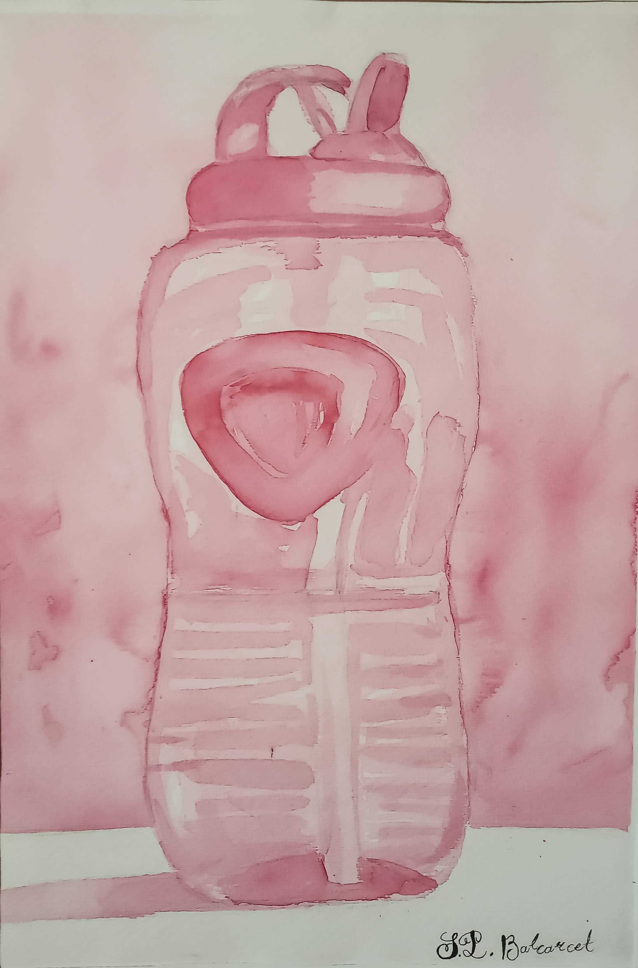 Obra de arte: Reserva de agua #3 por S.P. Balcarcel. Estilo: Realismo. Técnica: Acuarela